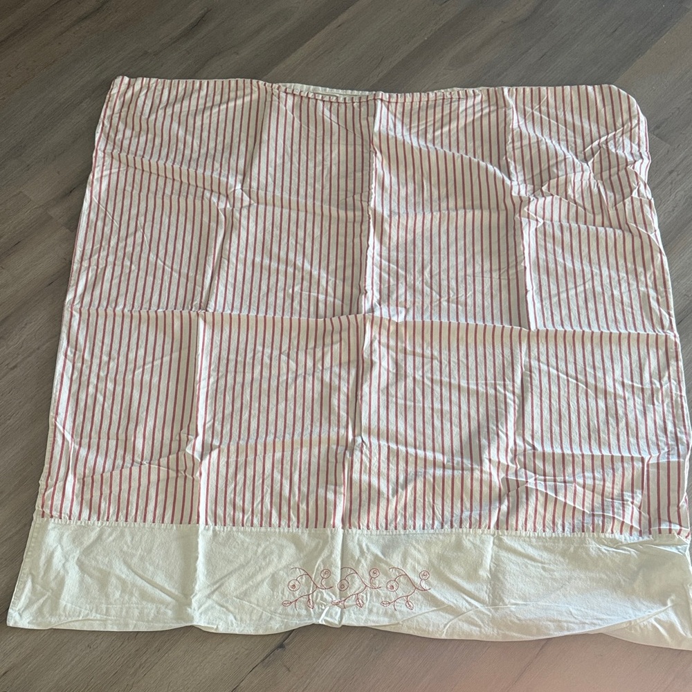 IKEA Pink and White Striped Duvet Cover